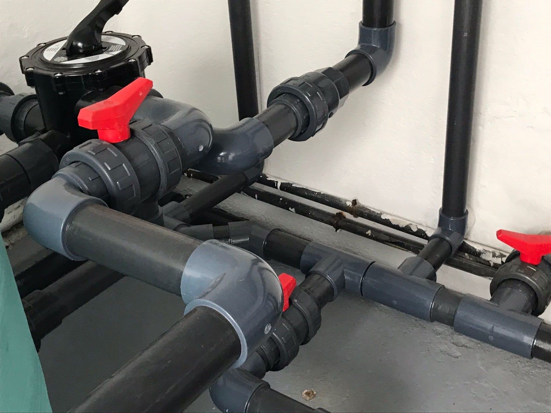 Complex pipework layout designed for efficiency