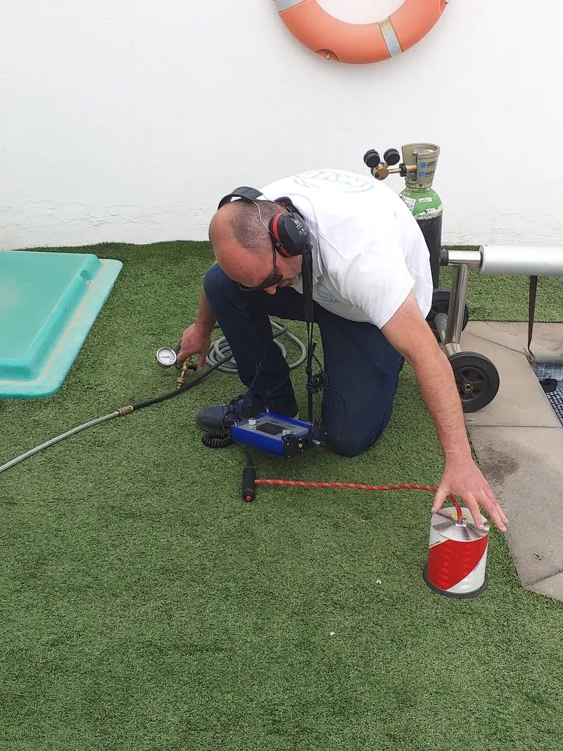 Underground water leak detection with specialist equipment