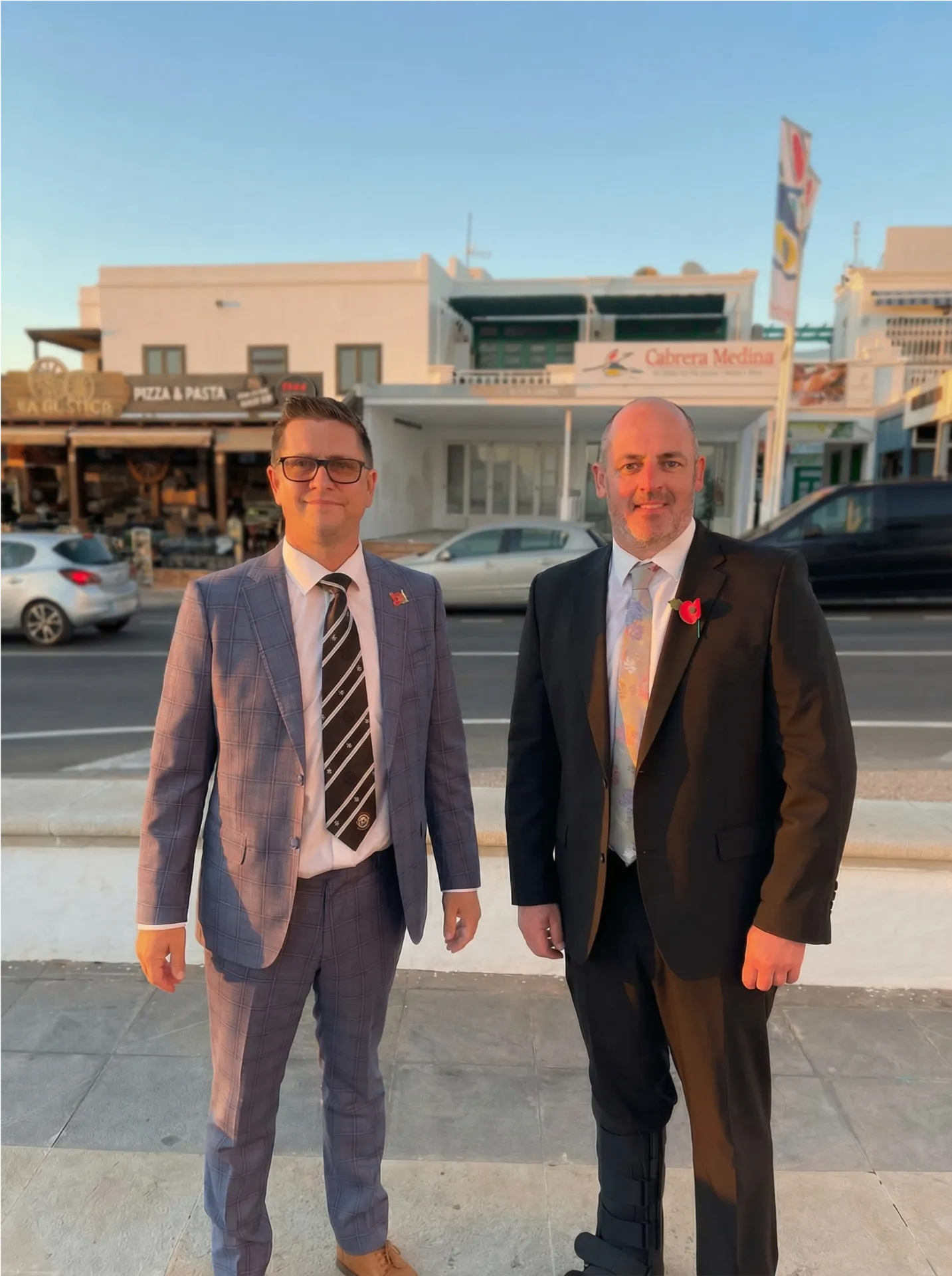 Pete and Dave in Lanzarote