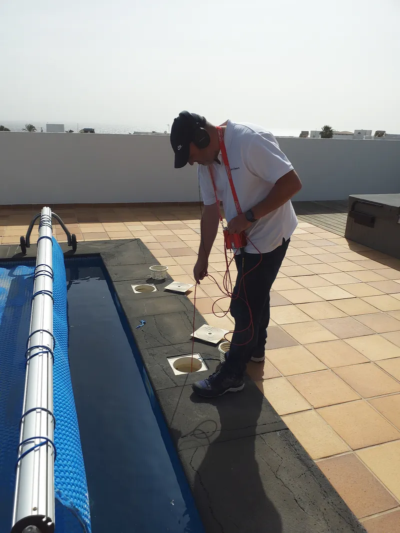 Swimming Pool Leak Detection Lanzarote - work example 2